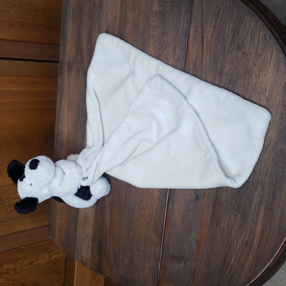 Jellycat Bashful Black & Cream Puppy Soother Security Blanket